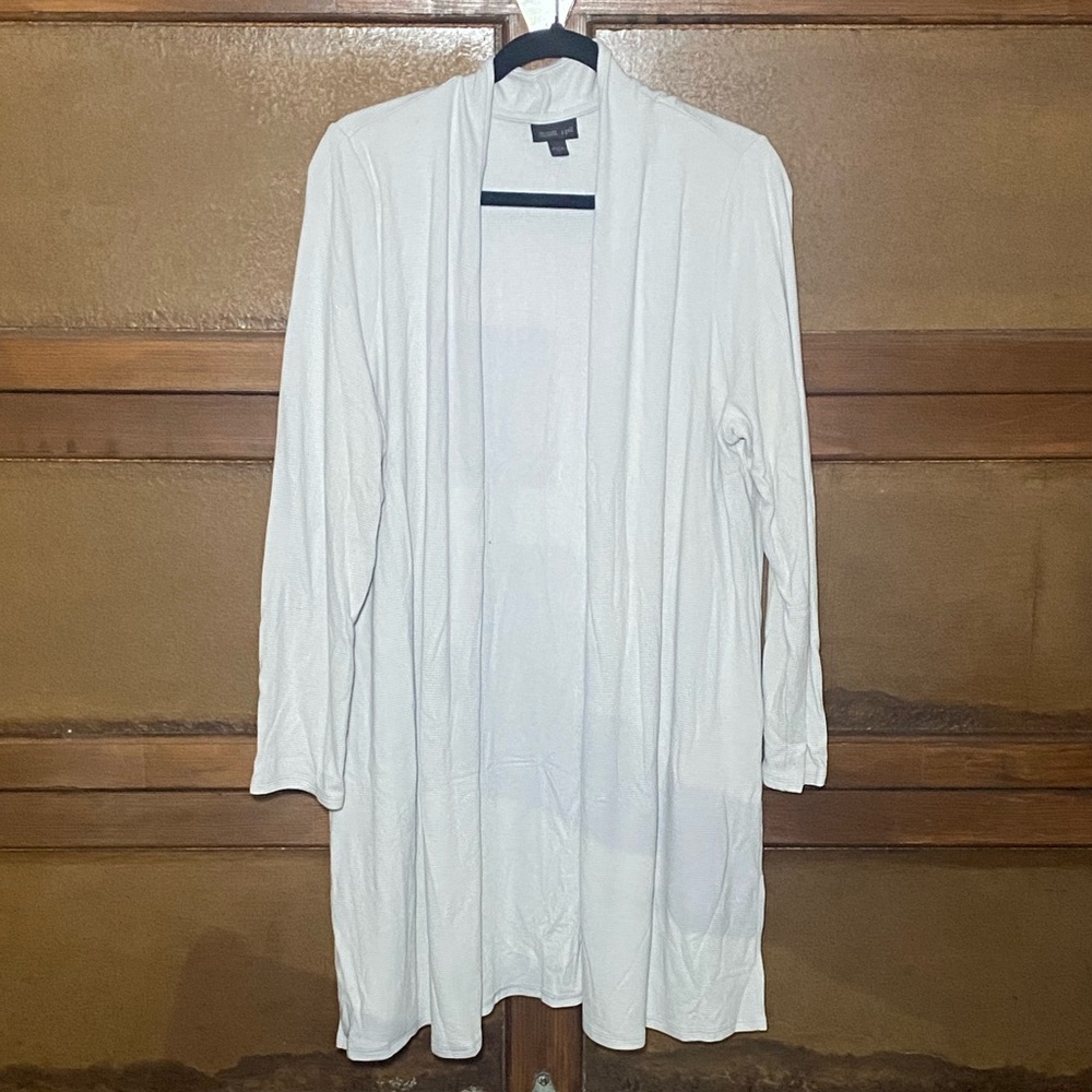 J. Jill Elegant White Open Cardigan